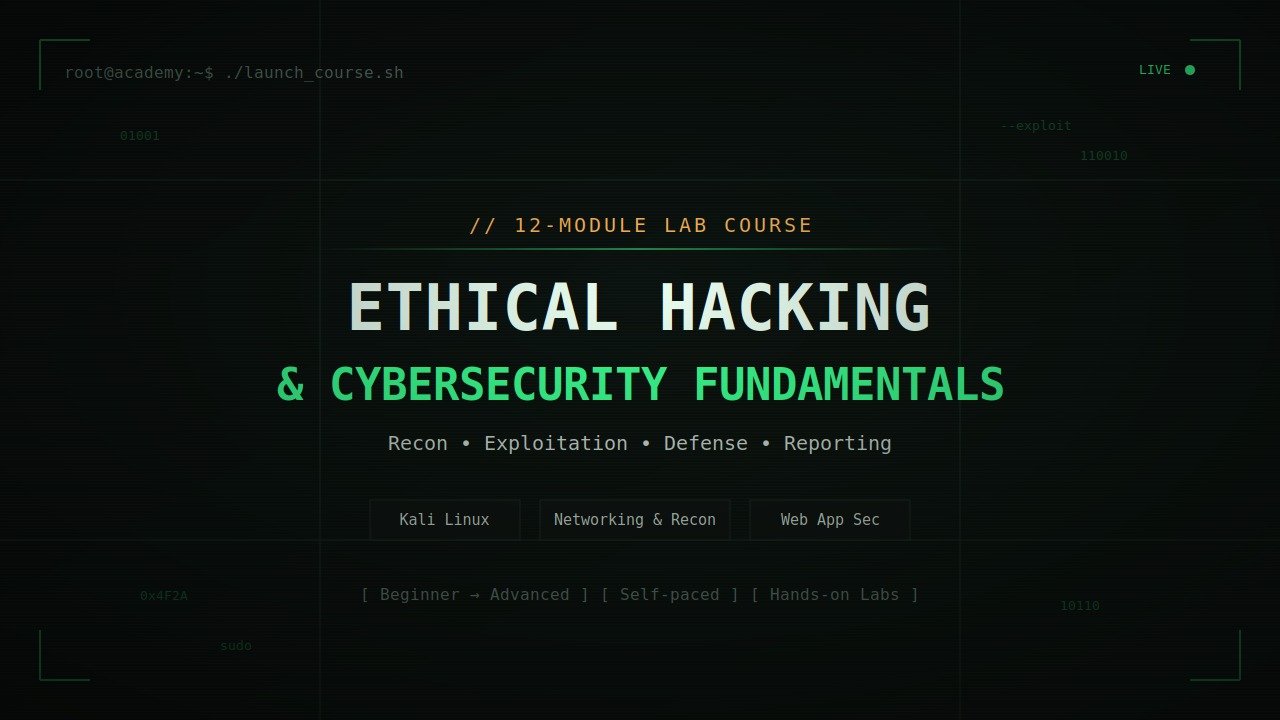 Ethical Hacking & Cybersecurity Fundamentals